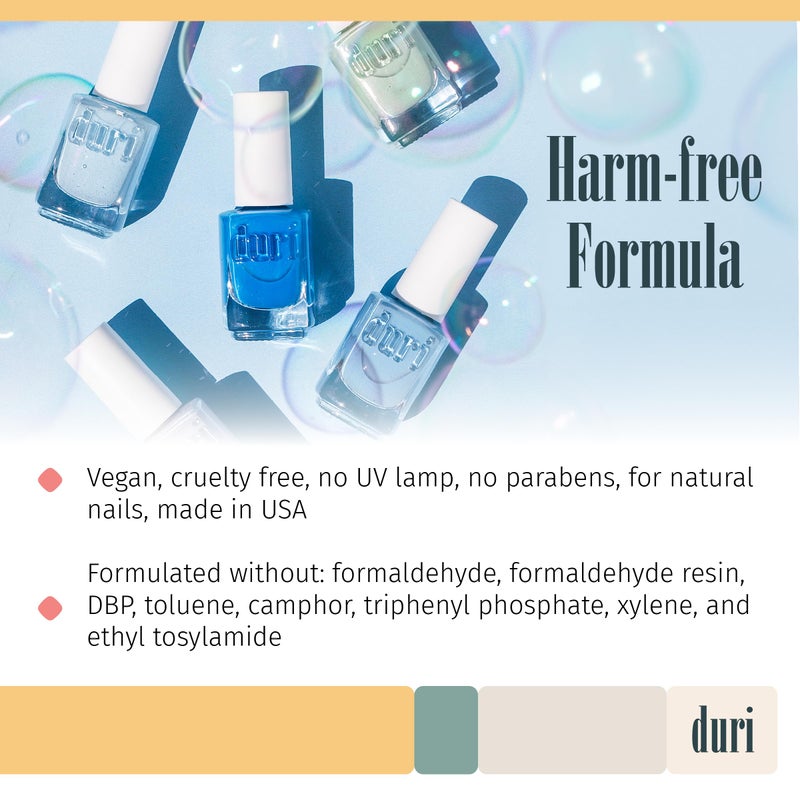 duri 160N Tsunami - Neon Blue Nail Polish, Matte Finish, Quick Drying, 0.45 Fl Oz - Image 4